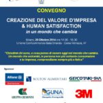 Atti Convegno "Creazione del valore d'impresa & human satisfaction" Milano 20/10/2014